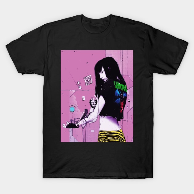 Cool Girl Vaporwave Cyberpunk Cool Tshirt T-Shirt by OWLvision33